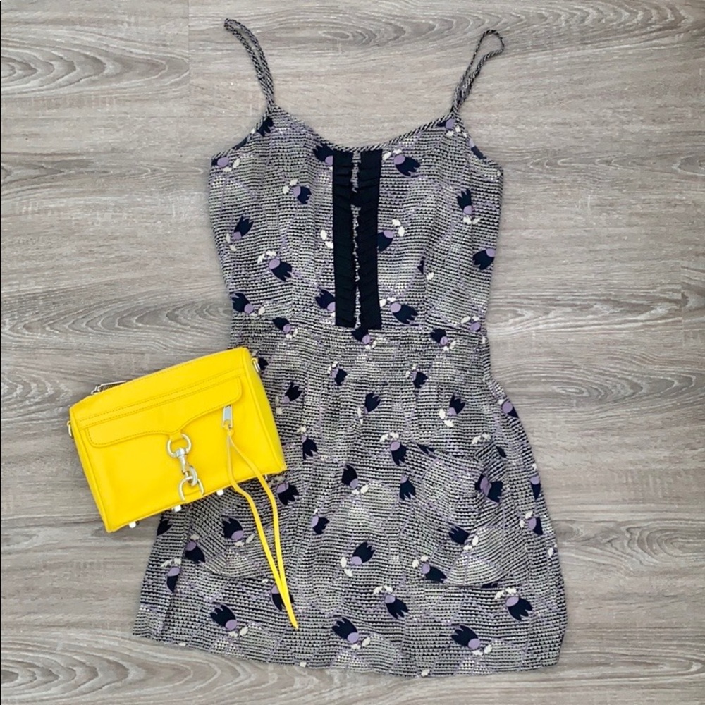 ❤️ Heartloom Lavender and Black 100% Silk Dress NWOT